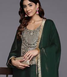 Women Ethnic Motifs Embroidered Regular Republic Day Kurta with Palazzos & With Dupatta