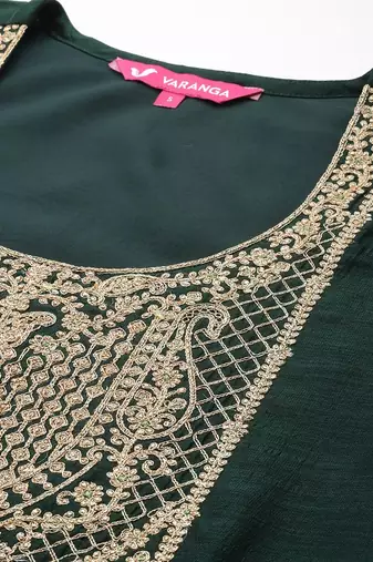 Women Ethnic Motifs Embroidered Regular Republic Day Kurta with Palazzos & With Dupatta