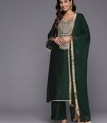 Women Ethnic Motifs Embroidered Regular Republic Day Kurta with Palazzos & With Dupatta
