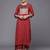 Women Maroon Ethnic Motifs Yoke Design Kurta with Palazzos