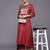 Women Maroon Ethnic Motifs Yoke Design Kurta with Palazzos