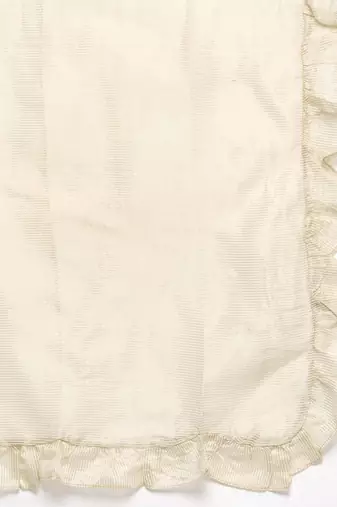 Women Purple & Cream Embroidered Gotta Patti Kurta with Trousers & Dupatta