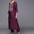Women Purple & Cream Embroidered Gotta Patti Kurta with Trousers & Dupatta