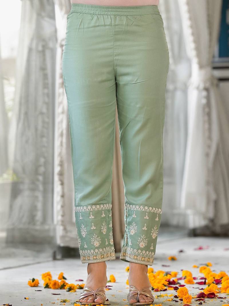 Ethnic Motifs Embroidered Regular Thread Work Kurta with Trousers & Dupatta