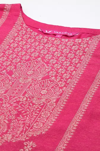 Ethnic Motifs Jacquard Kurta with Palazzos & Dupatta