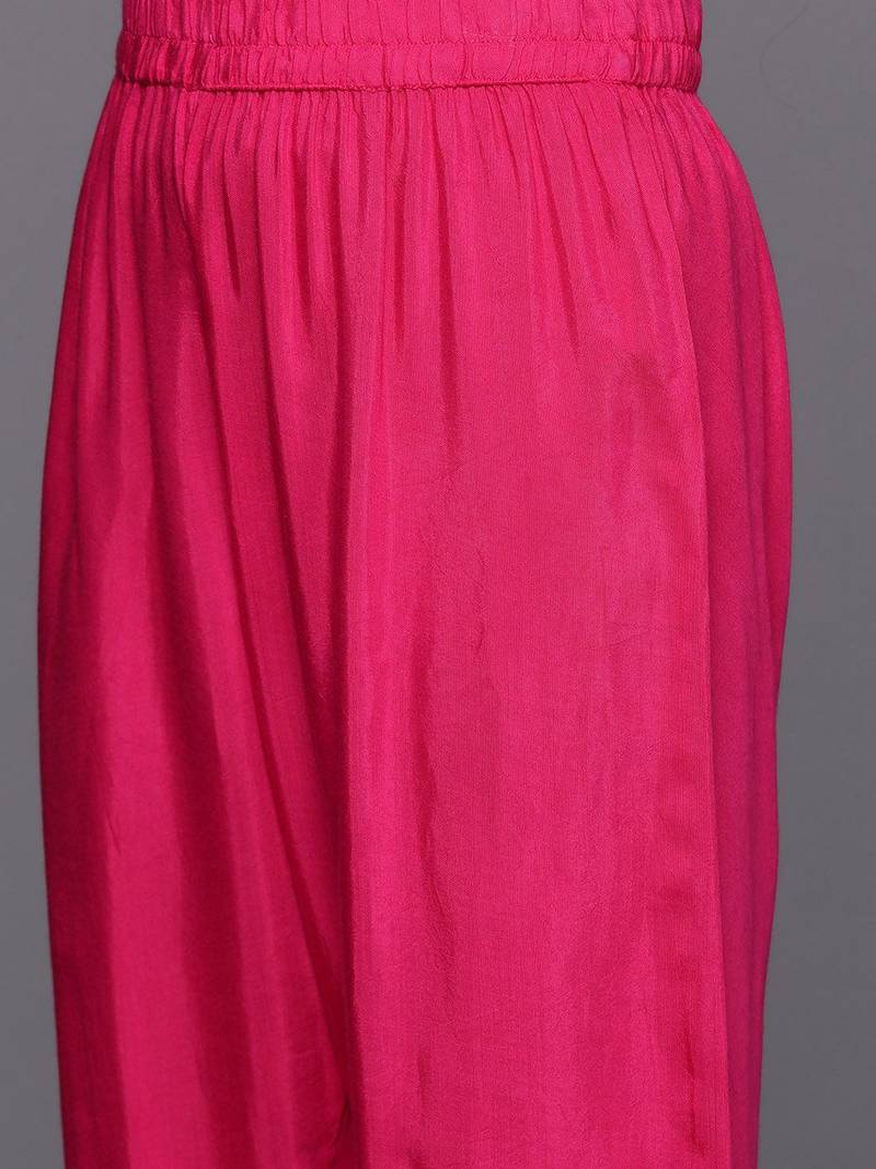 Ethnic Motifs Jacquard Kurta with Palazzos & Dupatta