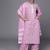 Women Lavender & White Floral Printed Gotta Patti Kurta with Palazzos & Dupatta