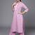 Women Lavender & White Floral Printed Gotta Patti Kurta with Palazzos & Dupatta