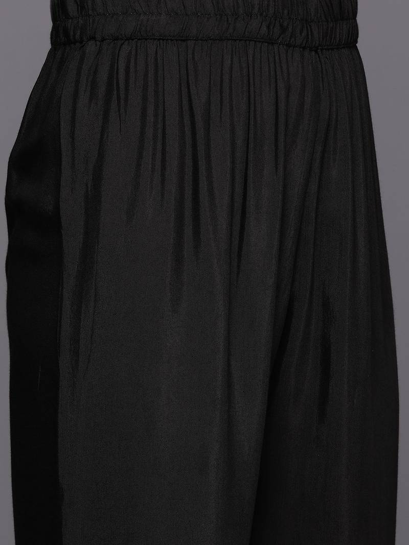 Women Woven Design Regular Kurta with Trousers & With Dupatta