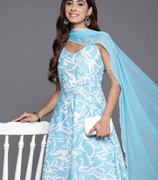 Floral Printed Pure Cotton Kurta with Trousers & Dupatta