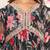 Black Gotta Patti Floral Embroidered V-Neck Empire Kurta With Trousers & Dupatta
