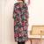 Black Gotta Patti Floral Embroidered V-Neck Empire Kurta With Trousers & Dupatta