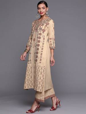 Women Yellow & Red Ethnic Motifs Printed Kurta with Palazzos & With Dupatta 5
