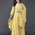 Women Yellow & White Bandhani Sequinned Kurta with Trousers & With Dupatta