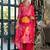 V-Neck Mirror Embellished Straight Kurta With Trousers & Chiffon Dupatta