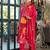 V-Neck Mirror Embellished Straight Kurta With Trousers & Chiffon Dupatta