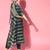 Teal Poly Georgette Kaftan Kurta Set