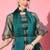 Teal Poly Georgette Kaftan Kurta Set