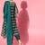 Teal Poly Georgette Kaftan Kurta Set