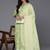 Women Floral Printed Empire Mirror Work Pure Cotton Kurta with Trousers & Dupatta