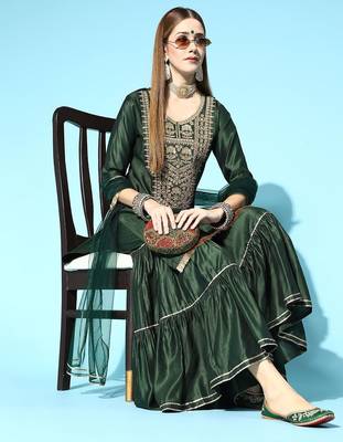 Ethnic Motifs Liva Kurta Set 2