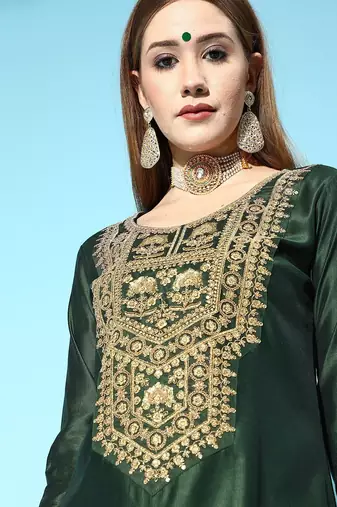 Ethnic Motifs Liva Kurta Set