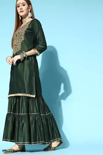 Ethnic Motifs Liva Kurta Set