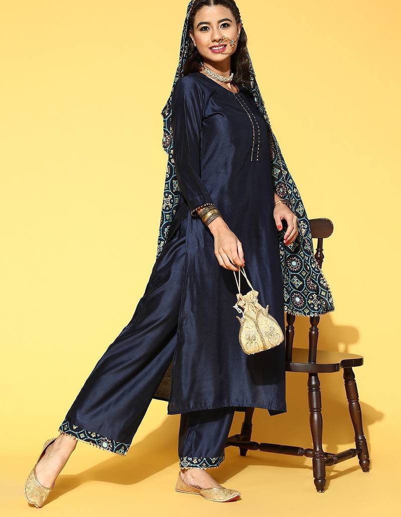 Solid Liva Kurta Set