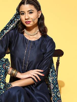 Solid Liva Kurta Set 3