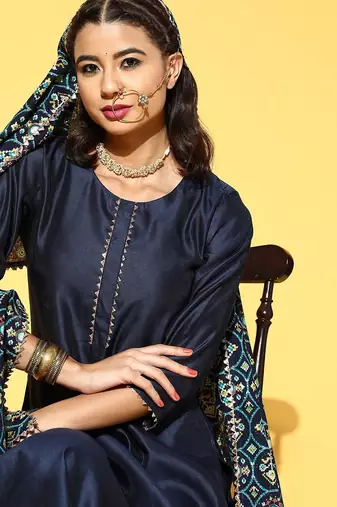 Solid Liva Kurta Set