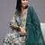 Women Printed Pleated Silk Georgette Kurta with Trousers & Dupatta