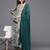 Women Printed Pleated Silk Georgette Kurta with Trousers & Dupatta