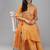 Women Orange Bandhani Print Gotta Patti Kurta with Palazzos & Dupatta