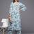 Women Floral Printed Regular Silk Crepe Kurta with Trousers