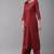Women Maroon Panelled Liva Kurta with Trousers & With Dupatta
