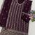 Purple embroidered chinon semi-stitched sharara salwar suit