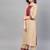 Women Beige & Pink Yoke Design Kurta with Palazzos & Dupatta