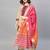 Women Beige & Pink Yoke Design Kurta with Palazzos & Dupatta