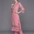 Women Floral Embroidered Regular Thread Work Linen Kurta with Trousers & Dupatta