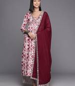 Women Printed Pure Cotton Kurta With Palazzos & Dupatta