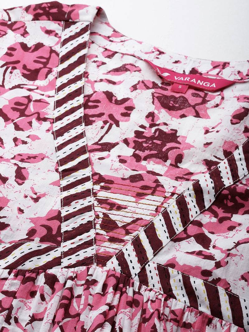 Women Printed Pure Cotton Kurta With Palazzos & Dupatta