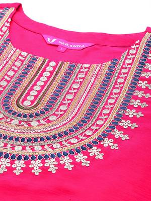 Women Yoke Design Regular Sequinned Kurta with Trousers & With Dupatta 3