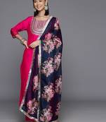 Women Yoke Design Regular Sequinned Kurta with Trousers & With Dupatta