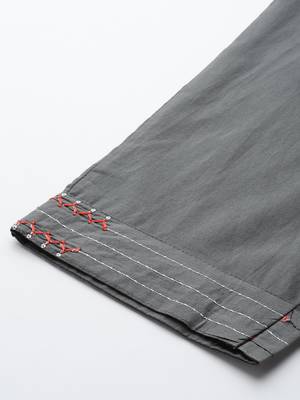 Embroidered Thread Work Pure Cotton Kurta with Trousers & With Dupatta 8