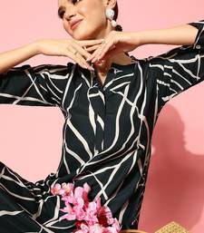 Fusion Abstract Printed Regular Kurta with Trousers