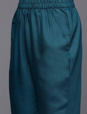 Ethnic Motifs Embroidered Regular Sequinned Kurta with Trousers & Dupatta 3