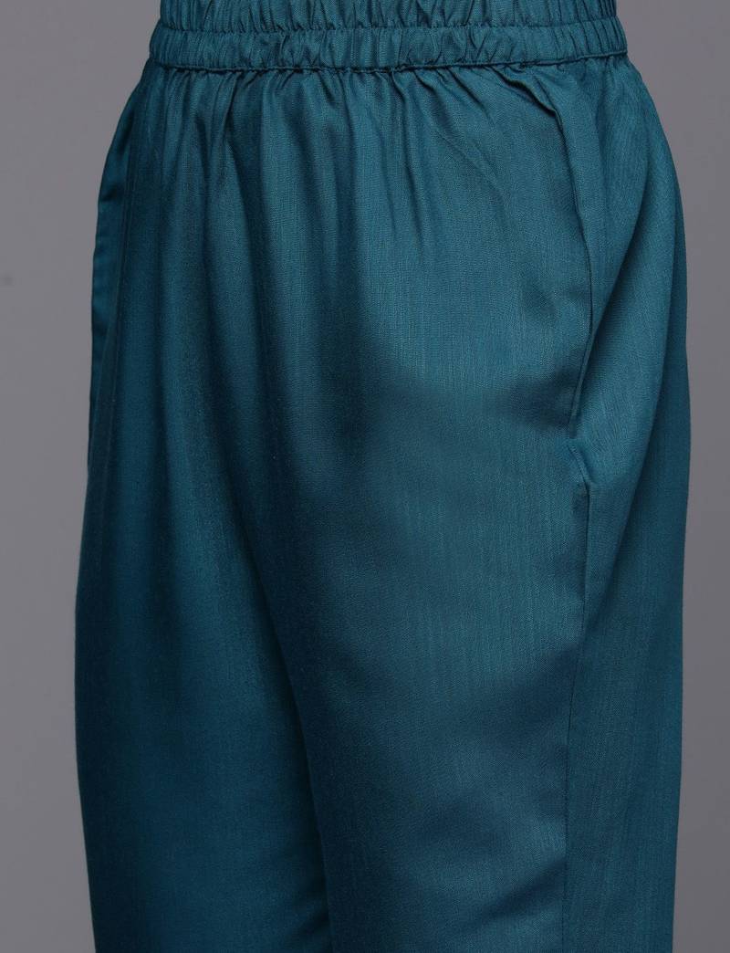 Ethnic Motifs Embroidered Regular Sequinned Kurta with Trousers & Dupatta