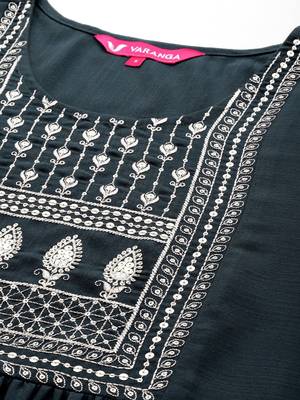 Women Ethnic Motifs Yoke Design Regular Sequinned Kurta with Trousers & Dupatta 2