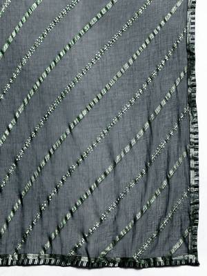 Women Ethnic Motifs Yoke Design Regular Sequinned Kurta with Trousers & Dupatta 4