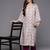 Abstract Woven Design Flared Kurta with Trousers